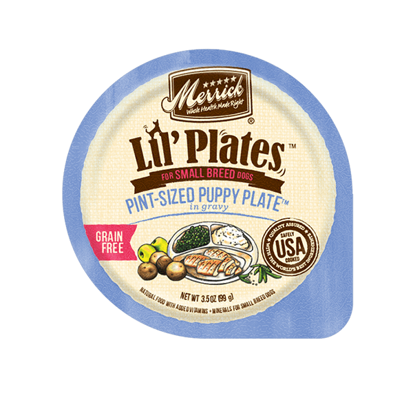 Merrick Lil' Plates Grain Free Pint Sized Puppy Plate in Gravy - Pisces Pet Emporium