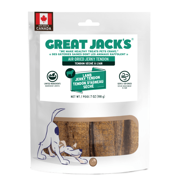 Great Jack's Lamb Jerky Tendon - Pisces Pet Emporium