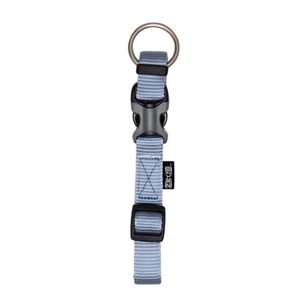 Zeus Baby Blue Adjustable Nylon Collar - Available in 4 Sizes - Pisces Pet Emporium