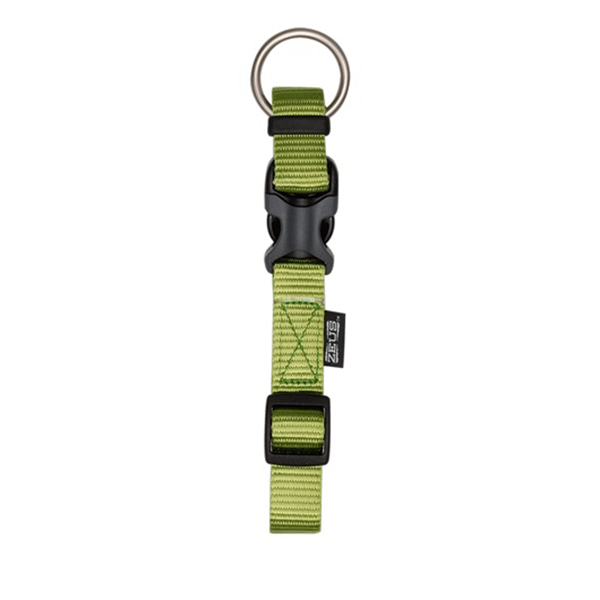Zeus Olive Adjustable Nylon Collar - Available in 4 Sizes - Pisces Pet Emporium