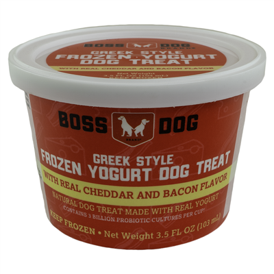 Boss Dog Frozen Yogurt - Cheddar & Bacon 3.5oz - Pisces Pet Emporium