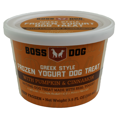 Boss Dog Frozen Yogurt - Pumpkin & Cinnamon 3.5oz - Pisces Pet Emporium