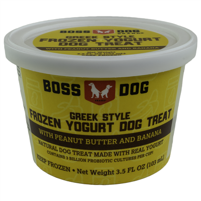 Boss Dog Frozen Yogurt - Peanut Butter & Banana 3.5oz - Pisces Pet Emporium