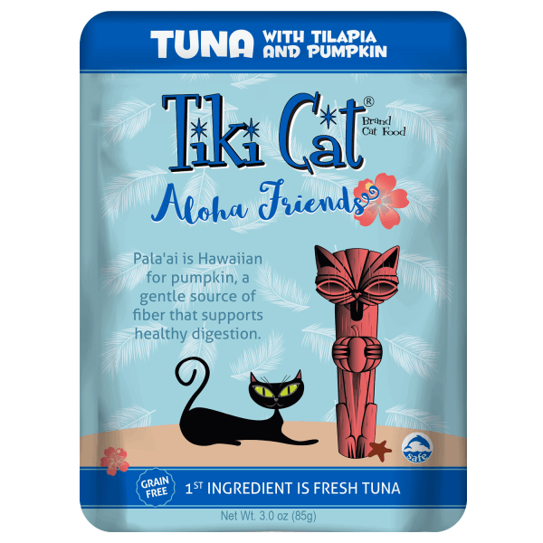 Tiki Cat Aloha Friends Tuna with Tilapia & Pumpkin - 85 g Pouch - Pisces Pet Emporium