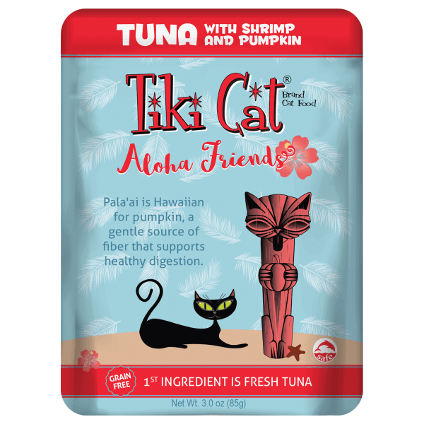 Tiki Cat Aloha Friends Tuna with Shrimp & Pumpkin - 85g Pouch - Pisces Pet Emporium