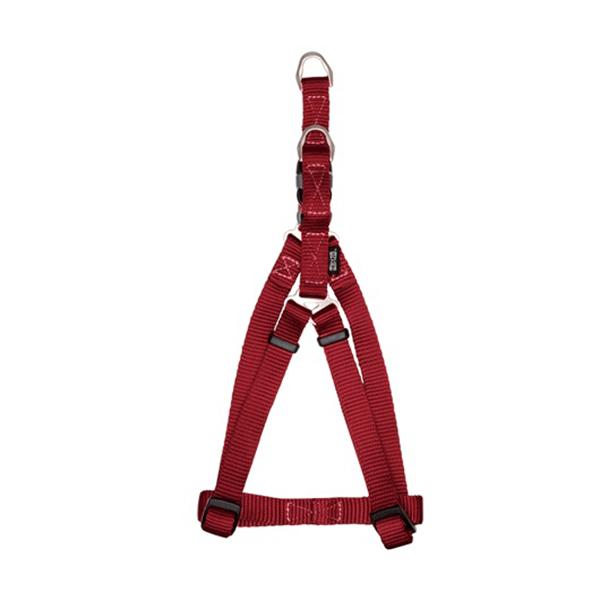 Zeus Deep Red Nylon Step-In Harness - Available in 4 Sizes - Pisces Pet Emporium