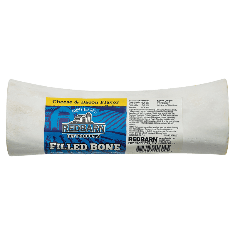 Red Barn Large Filled Bone - Cheese & Bacon - Pisces Pet Emporium