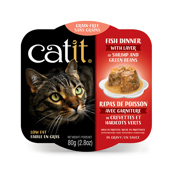 Catit Fish Dinner with Shrimp & green Beans - 80 g - Pisces Pet Emporium