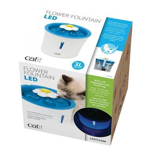 Catit Flower Fountain w/ LED Light - 3L - Pisces Pet Emporium