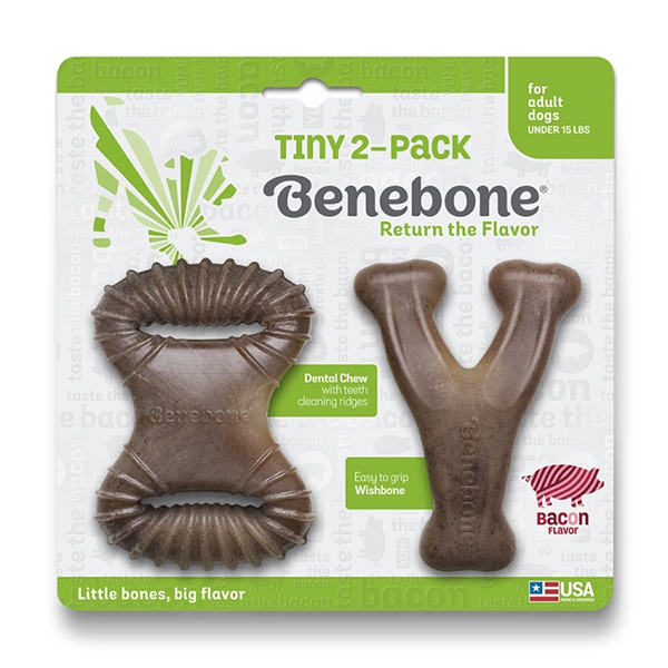 Benebone Tiny 2-Pack - Bacon Flavour - Pisces Pet Emporium