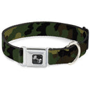 Buckle-Down Bone Camo Olive - Collar/Leash - Pisces Pet Emporium
