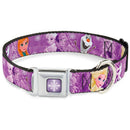 Buckle-Down Frozen Snowflake Poses Purple - Collar/Leash - Pisces Pet Emporium