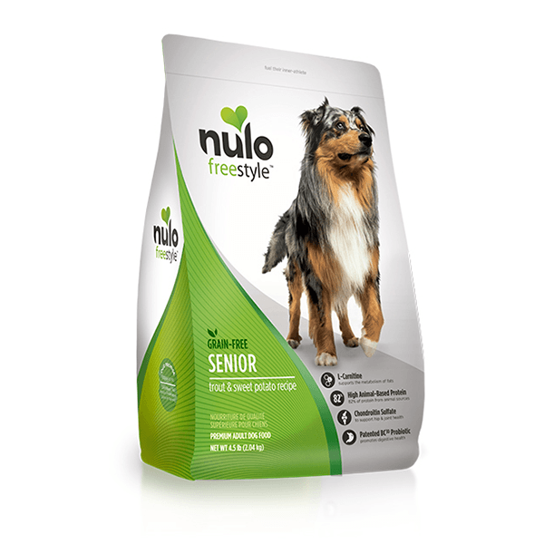 Nulo Freestyle Grain Free Senior High Meat Trout & Sweet Potato Dog Food - Pisces Pet Emporium