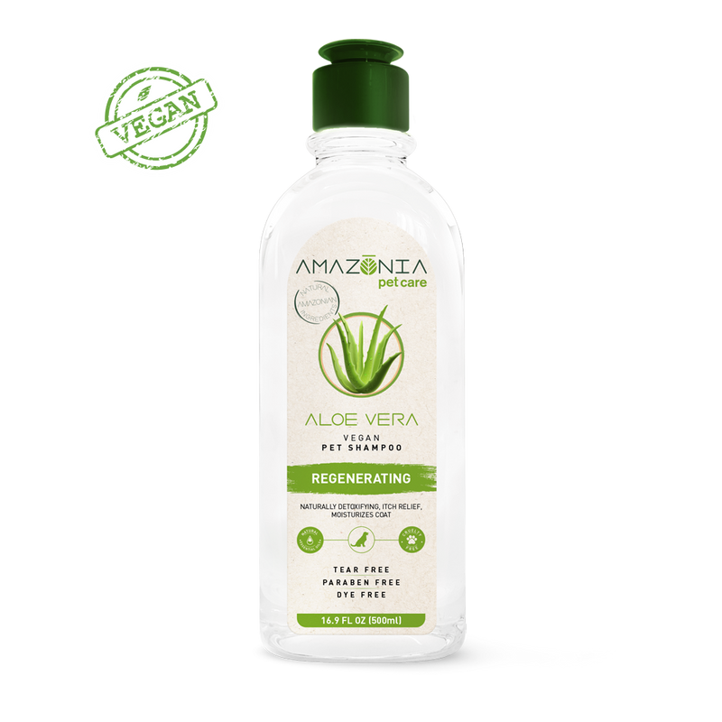 Amazonia Vegan Shampoo - Aloe Vera 16.90oz - Pisces Pet Emporium