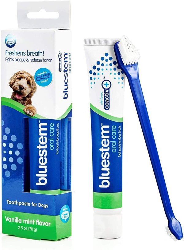 Bluestem Toothpaste & Brush Combo - Vanilla Mint 70g - Pisces Pet Emporium