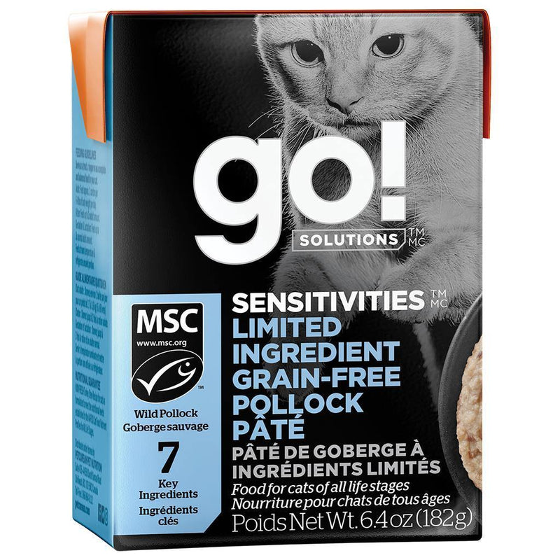 go! Sensitivities Limited Ingredient Grain Free Pollock Pate Cat Food - 182 g - Pisces Pet Emporium