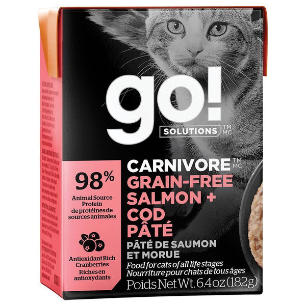 go! Carnivore Salmon & Cod Pate Cat Food - 182 g - Pisces Pet Emporium