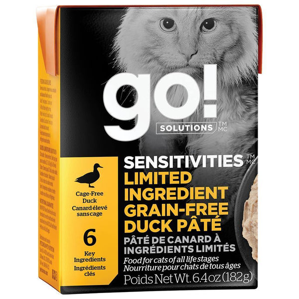 go! Sensitivities Limited Ingredient Grain Free Duck Pate Cat Food - 182 g - Pisces Pet Emporium