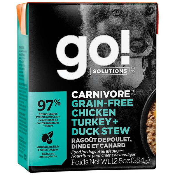 Go! Carnivore Chicken,Turkey & Duck Recipe for Dogs 354g
