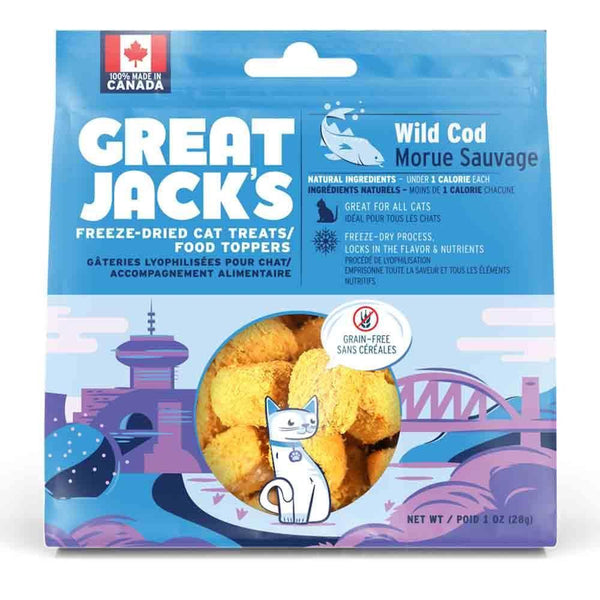 Great Jack's Freeze Dried Cat Treat & Topper - Cod - Pisces Pet Emporium