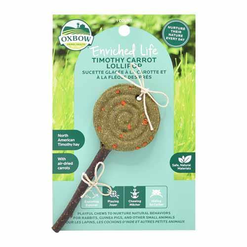 Oxbow Enriched Life Timothy Lollipop Carrot - Pisces Pet Emporium