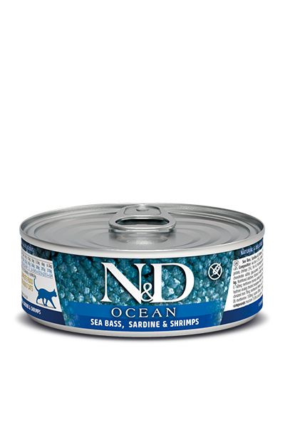Farmina N&D Cat Food - Sea Bass Sardine & Shrimp 80g - Pisces Pet Emporium