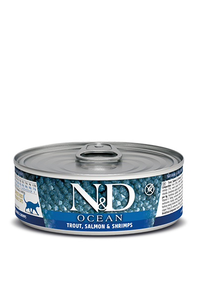 Farmina N&D Cat Food - Trout Salmon & Shrimp 80g - Pisces Pet Emporium