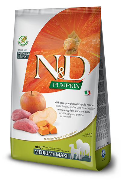 Farmina N&D Dog Food - Boar Pumpkin & Apple Medium & Maxi - Pisces Pet Emporium