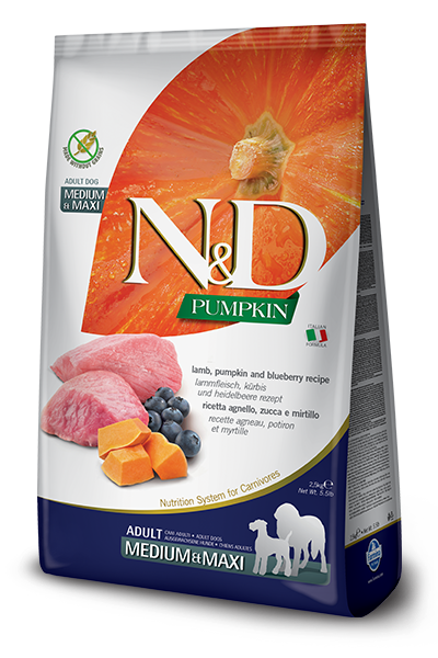 Farmina N&D Dog Food - Lamb Pumpkin & Blueberry Medium & Maxi - Pisces Pet Emporium