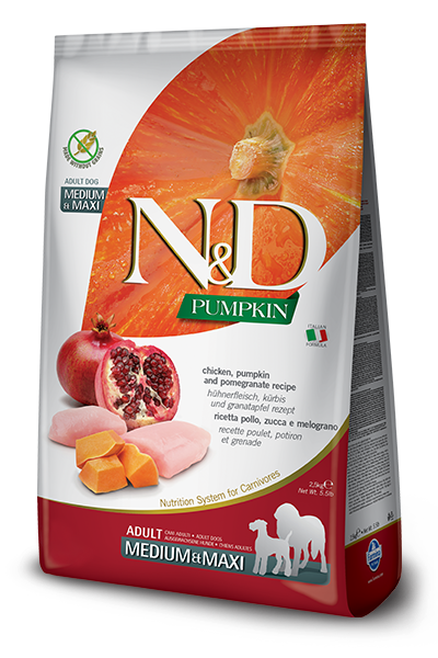 Farmina N&D Dog Food - Chicken Pumpkin & Pomegranate Medium & Maxi - Pisces Pet Emporium