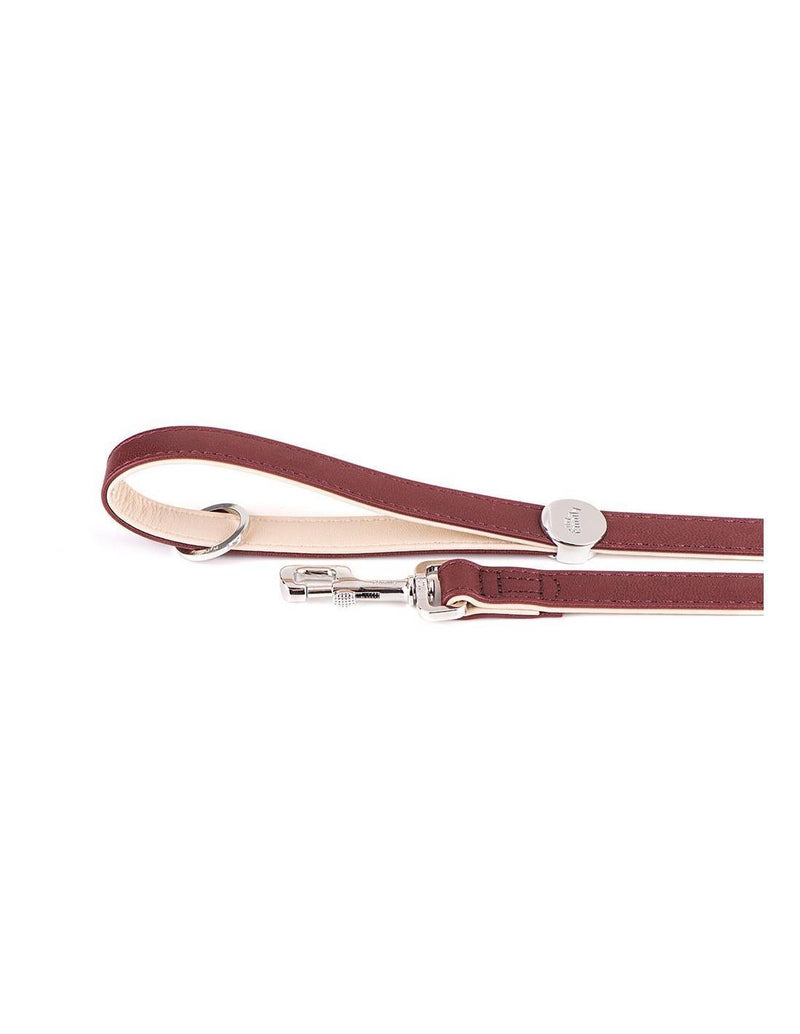 MyFamily Hermitage Leash - Bordeaux/Cream - Pisces Pet Emporium