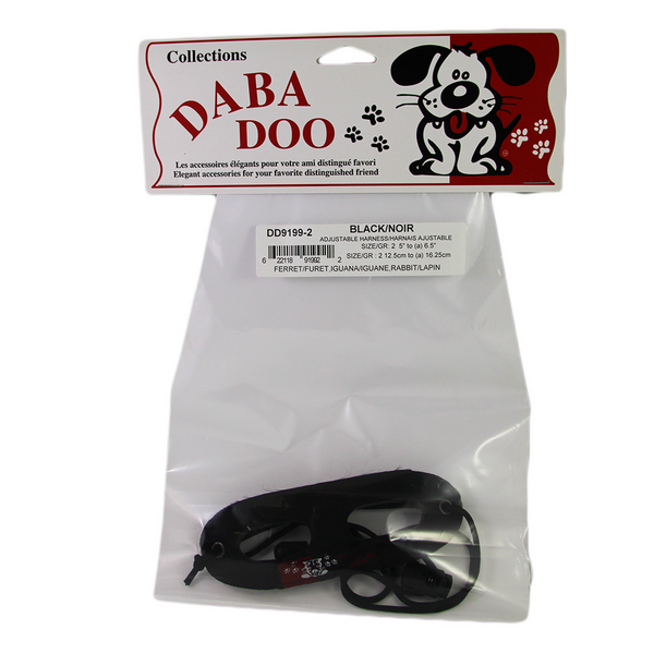 Daba Doo - Adjustable Harness - Black - Pisces Pet Emporium
