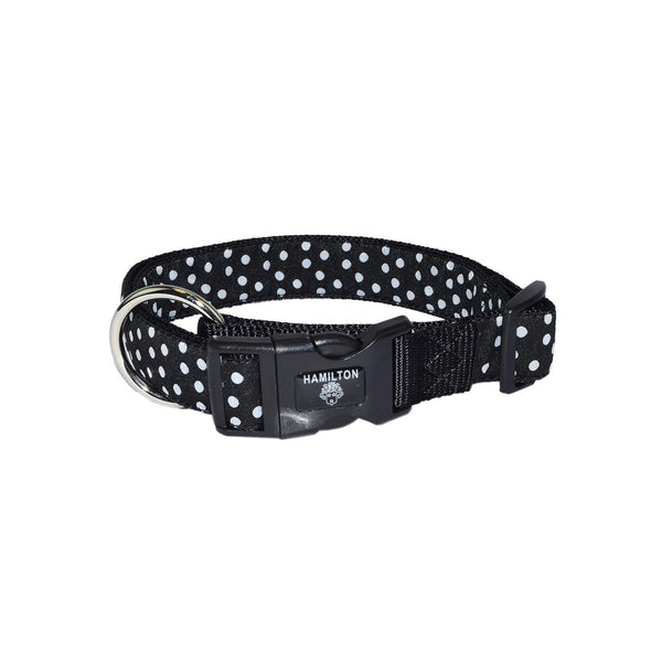 Hamilton Reflective Dog Collar - Black - Pisces Pet Emporium