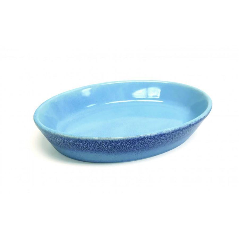Pioneer Pet Ceramic Oval Bowl - Blue Reactive - Pisces Pet Emporium