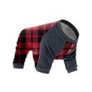 Canada Pooch Frosty Fleece Sweatsuit - Red Plaid