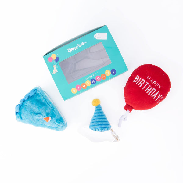 ZippyPaws Plush Birthday Box Toys - Pisces Pet Emporium