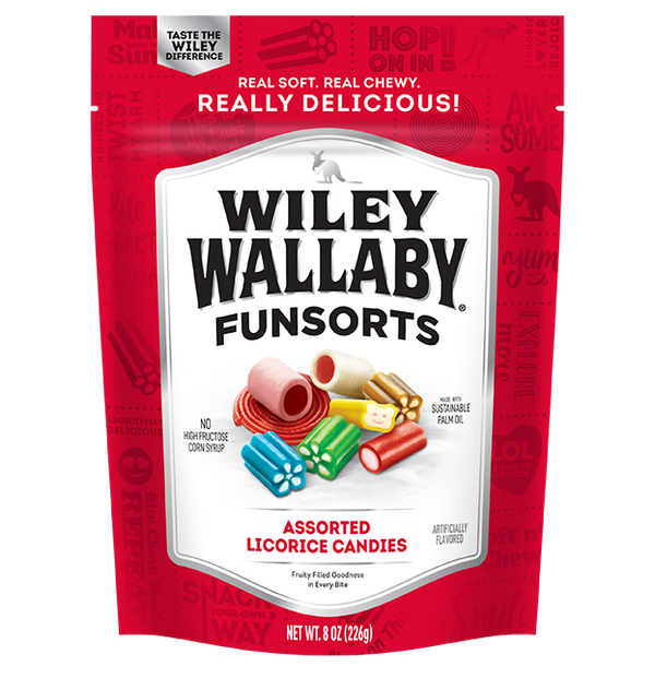 Wiley Wallaby Licorice - Funsorts 8oz - Pisces Pet Emporium