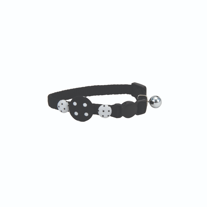 Li'l Pals Kitten Breakaway Collar - Black Buttons - Pisces Pet Emporium