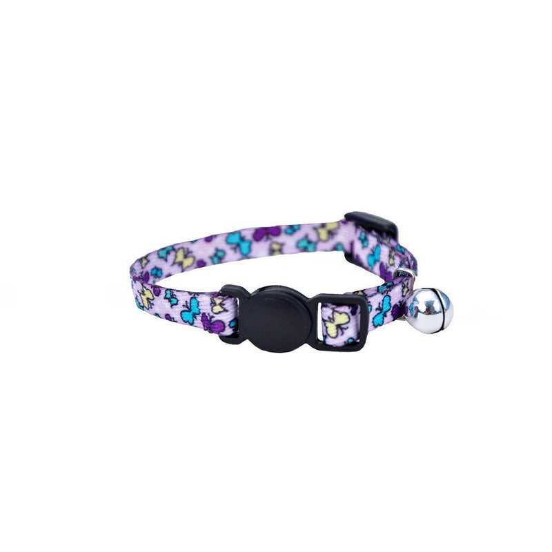 Li'l Pals Kitten Breakaway Collar - Purple Butterflies - Pisces Pet Emporium