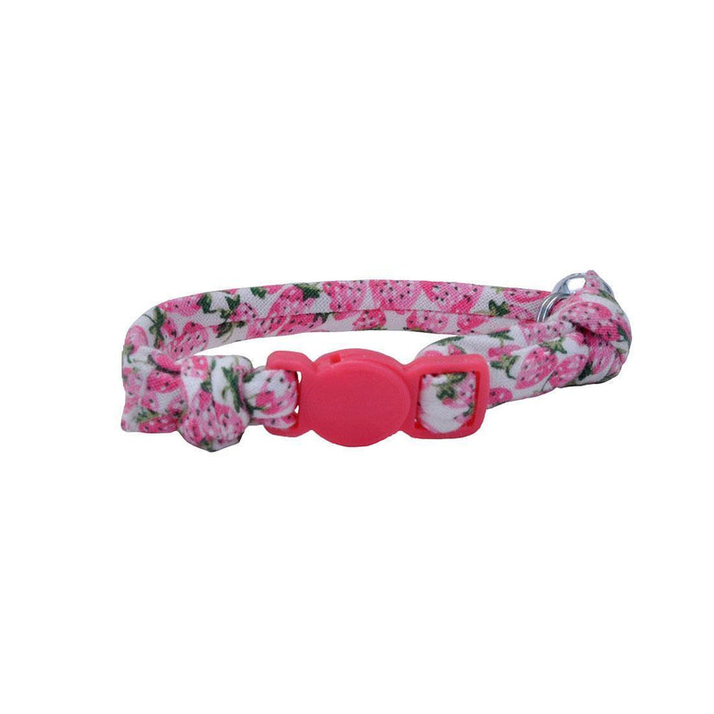 Li'l Pals Round Kitten Breakaway Collar - Strawberries - Pisces Pet Emporium