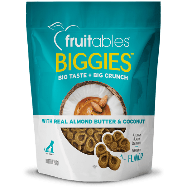 Fruitables Biggies - Almond Butter & Coconut 454g - Pisces Pet Emporium