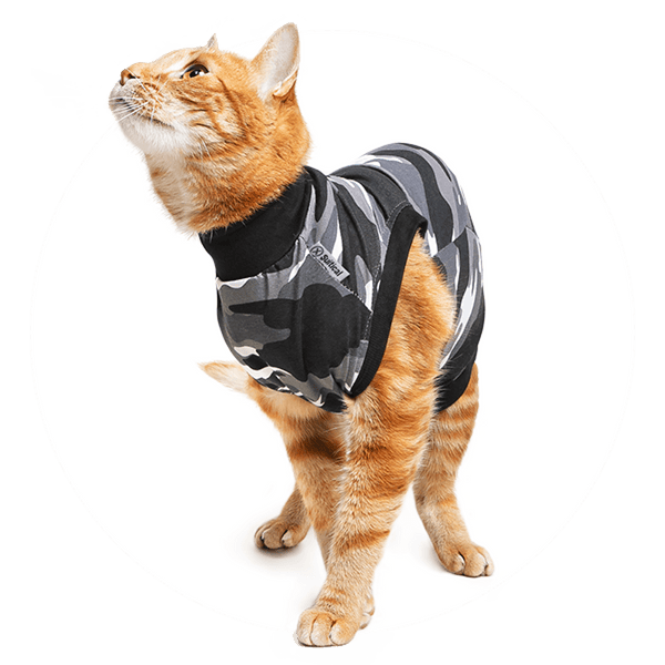 Suitical Recovery Suit for Cats - Black Camo - Pisces Pet Emporium