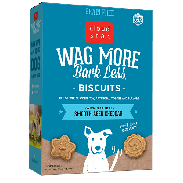 Wag More Bark Less Baked Biscuits - Aged Cheddar 396g - Pisces Pet Emporium