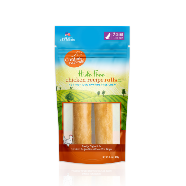 Canine Naturals Hide-Free Chicken Rolls 7" 2pk - Pisces Pet Emporium