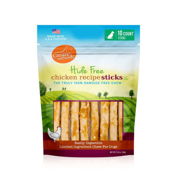 Canine Naturals Hide-Free Chicken Sticks - 5" 10pk - Pisces Pet Emporium