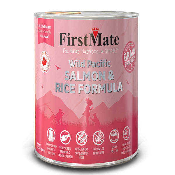 FirstMate Grain Friendly Cat Food - Salmon & Rice 12.2oz - Pisces Pet Emporium