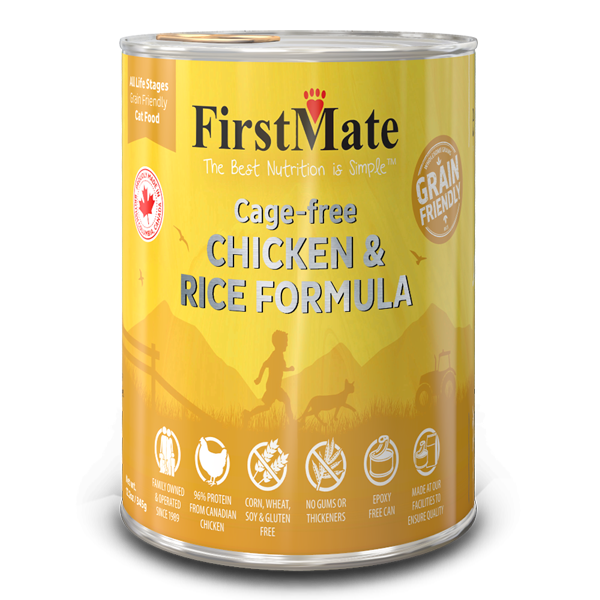 FirstMate Grain Friendly Cat Food - Chicken & Rice 12.2oz - Pisces Pet Emporium
