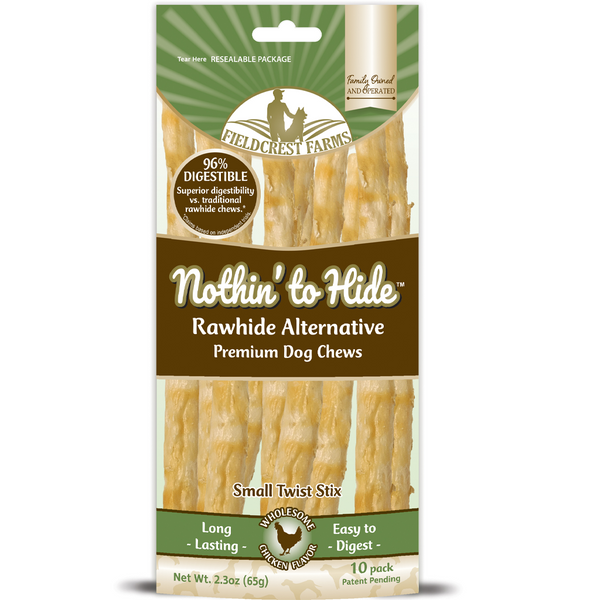 Nothin' To Hide Chicken Twist Sticks - 10pk - Pisces Pet Emporium