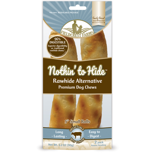 Nothin' To Hide Beef Roll - 5" 2pk - Pisces Pet Emporium