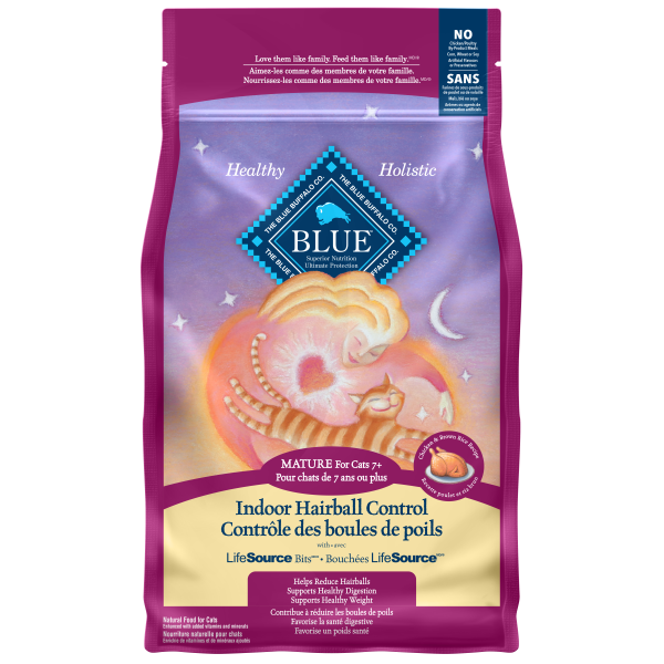 Blue Indoor Hairball Control for Mature Cats - Pisces Pet Emporium